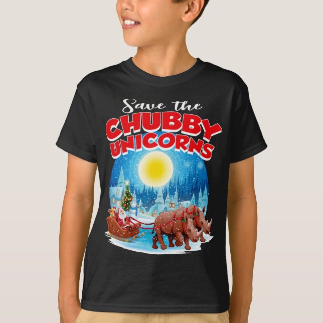 Camiseta Chubbies Salvan A Los Navidades Rinocerontes De Ch (Anverso)