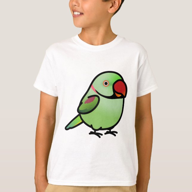 Camiseta Chubby Alexandrine Indian Ringneck Parakeet (Anverso)
