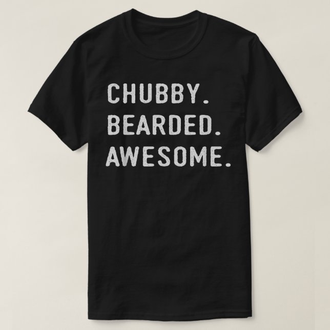 Camiseta Chubby Bearded Awesome Dad Santa T  (Diseño del anverso)