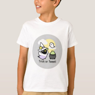 Camiseta Chubby Bird Witch Lovebird Halloween