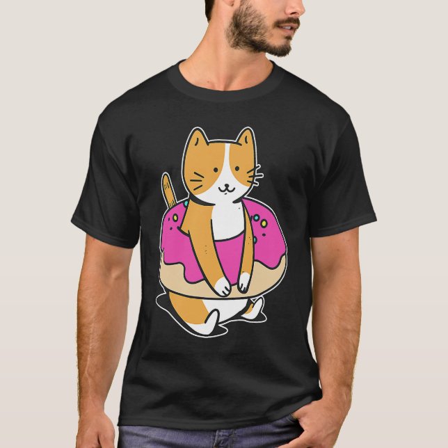 Camiseta Chubby Cat Donut Sweet Pastry Float Sport (Anverso)