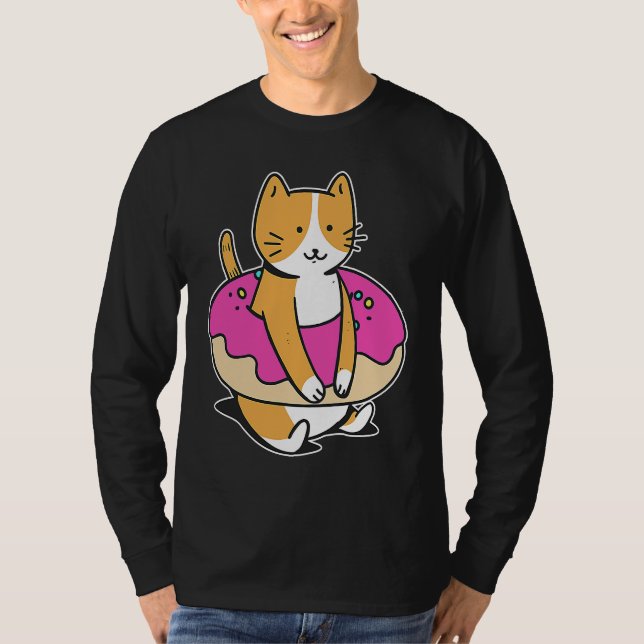 Camiseta Chubby Cat Donut Sweet Pastry Float Sport (Anverso)