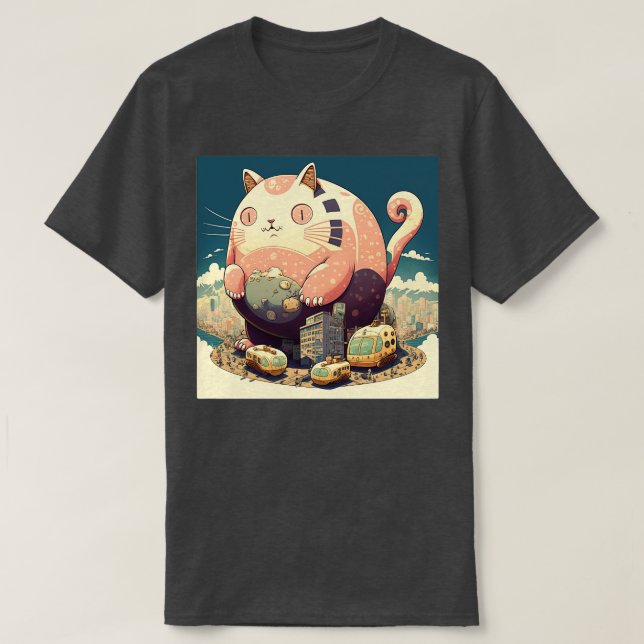 Camiseta Chubby Catzilla (Diseño del anverso)