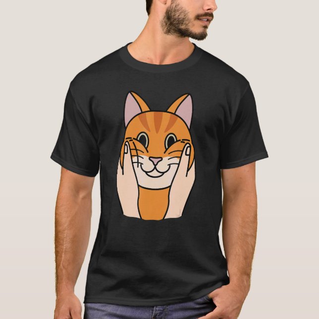 Camiseta Chubby Cheeks Ginger Cat Mascota (Anverso)