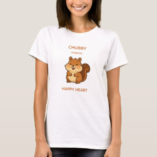 Camiseta Chubby Cheeks Happy Heart