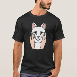 Camiseta Chubby Cheeks Mascota de gato blanco