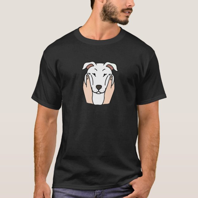 Camiseta Chubby Cheeks Perro Blanco (Anverso)