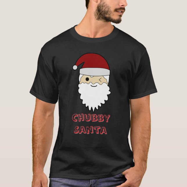 Camiseta Chubby Cute Santa Face – Adorable Christmas Tee (Anverso)