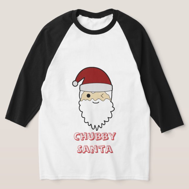 Camiseta Chubby Cute Santa Face – Adorable Christmas Tee (Distribución)