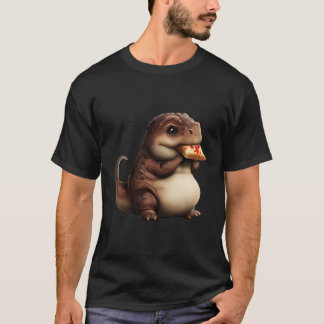 Camiseta Chubby Dino Pizza Lover Enjo de Dinosaurio Adorabl