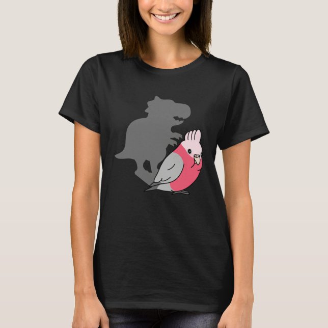Camiseta Chubby Galah Cockatoo rex Cute Parrot with Dinosau (Anverso)