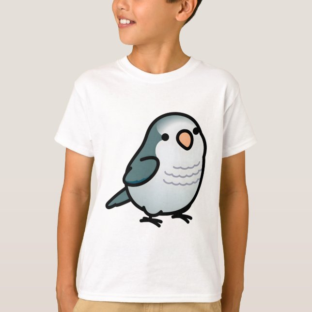 Camiseta Chubby Gray Quaker Parrot (Anverso)
