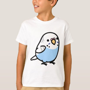 Camiseta Chubby Gray Wing Blue Budgie