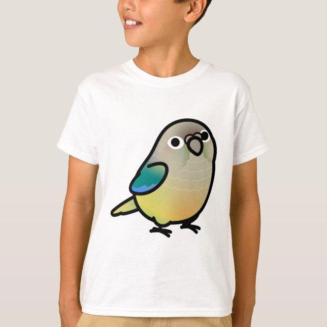 Camiseta Chubby Green Cheek Turquoise Pineapple Conure (Anverso)