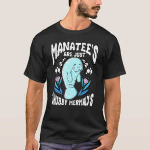 Camiseta Chubby Manatee Mermaid Costume de mar animal puro