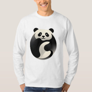 Camiseta Chubby Panda - Curteness en blanco y negro