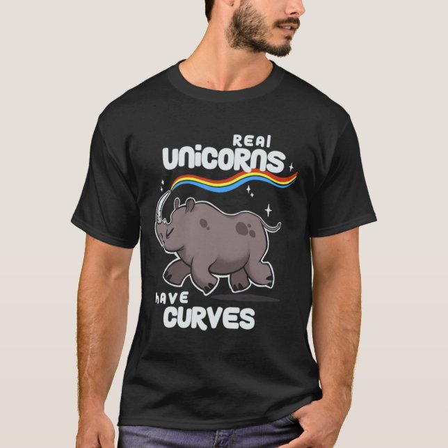Camiseta Chubby Real Unicornios - Cita Inspiradora divertid (Anverso)