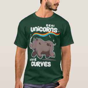 Camiseta Chubby Real Unicornios Cita Inspiradora divertida