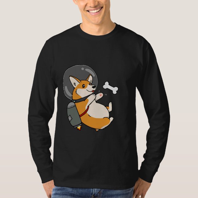 Camiseta Chubby Space Jetpack Corgi (Anverso)