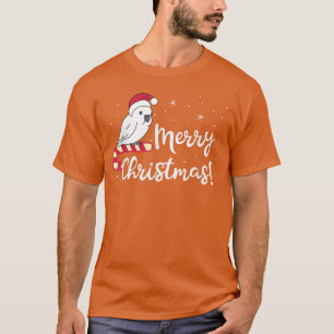Camiseta Chubby Umbrella Cockatoo Feliz Navidad Kawaii Wh
