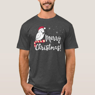 Camiseta Chubby Umbrella Cockatoo Feliz Navidad Kawaii Wh