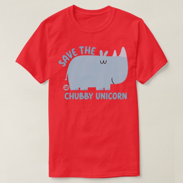 Camiseta chubby unicorn (Diseño del anverso)