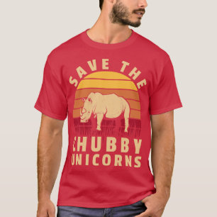 Camiseta Chubby Unicornios rinoceronte gracioso