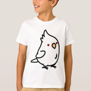 Camiseta Chubby White Albino Cockatiel Ojos Rojos