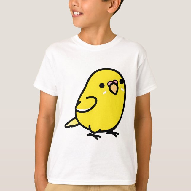 Camiseta Chubby Yellow Lutino Budgie Parakeet (Anverso)