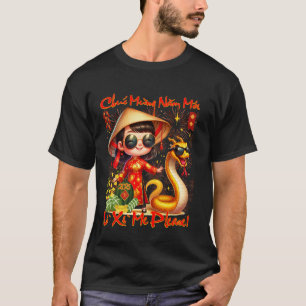 Camiseta Chuc Mung Nam Moi Kids Chica Cute el año nuevo vie