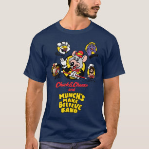 Camiseta Chuck E Cheese y Munchs Make Believe Band 1989 f