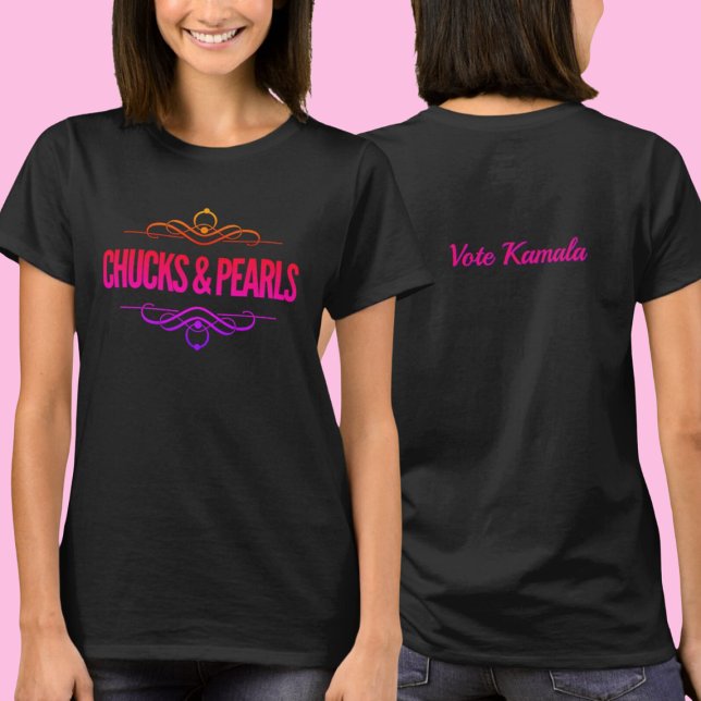 Camiseta Chucks & Pearl Vote Kamala Black (Subido por el creador)