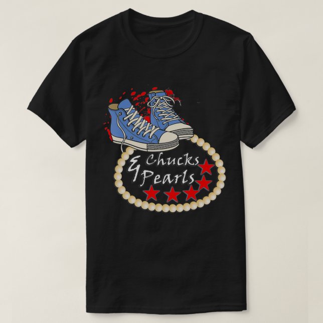 Camiseta Chucks & Pearls Kamala, hombres chicas contrarias  (Diseño del anverso)