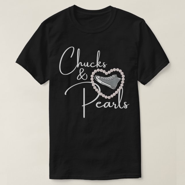 Camiseta Chucks y Perlas 2021 Valentine Heart HBCU Gray G (Diseño del anverso)