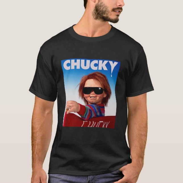 Camiseta Chucky Sunglasses Creepy Directors Chair (Anverso)