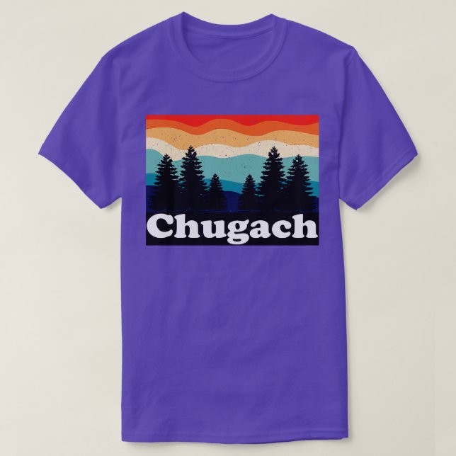 Camiseta Chugach Alaska Retro (Diseño del anverso)