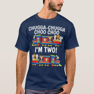 Camiseta Chugga Chugga Choo Choo Tengo 2 Trenes Cumpleaños