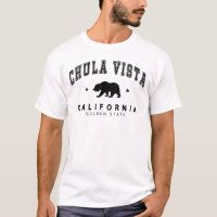 Chula Vista blanco masculino - Diseño de oso pardo