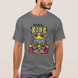 Camiseta Chuleta Cute King T Regalo Hechuza Majestuosa Homb