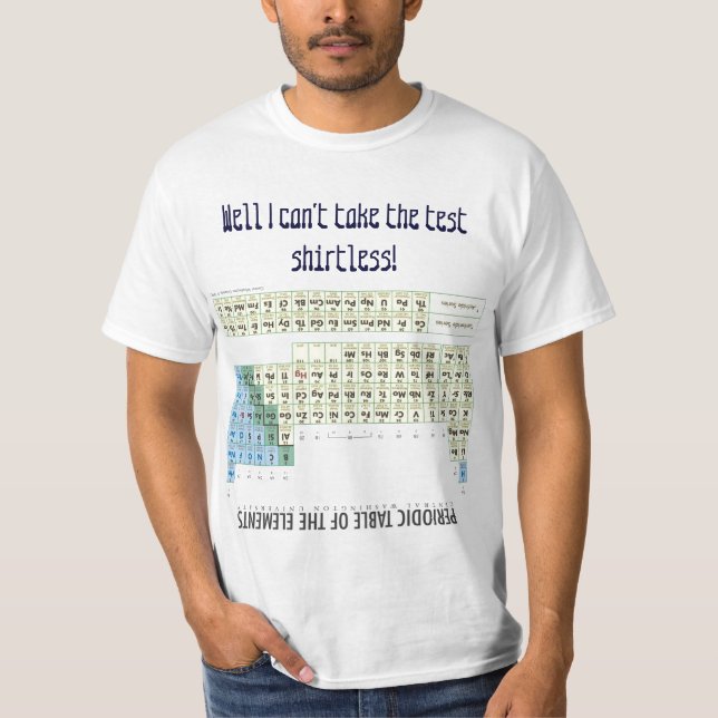 Camiseta Chuleta de la química de la tabla periódica (Anverso)