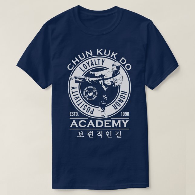 Camiseta Chun Kuk Do Academia Ficticia de Artes Marciales (Diseño del anverso)