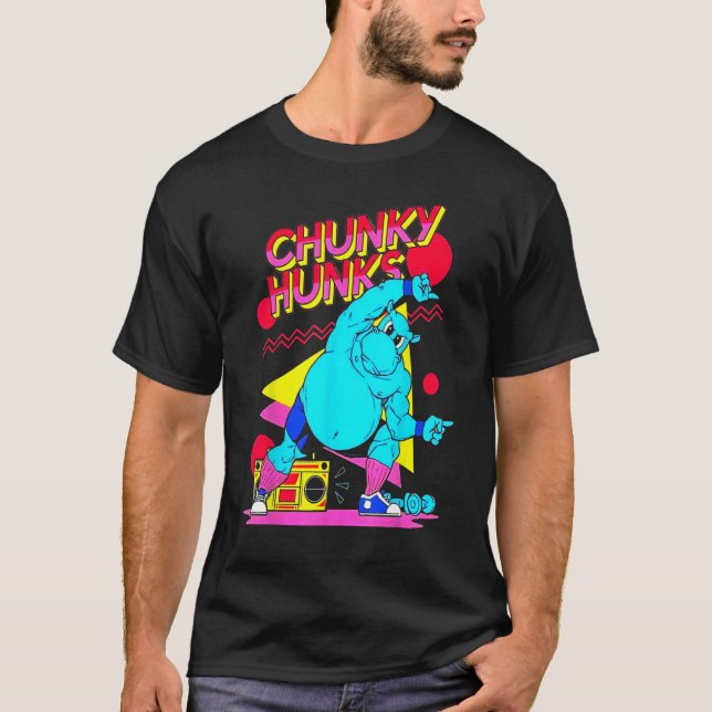 Camiseta Chunky Hunks Gym Halterofilia Músculo de construcc (Anverso)