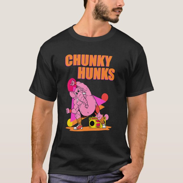 Camiseta Chunky Hunks Halterofilia Bodybuilding Gym Fitnes (Anverso)