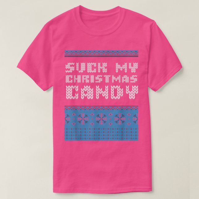 Camiseta Chupa Mi Caramelo De Navidad Parejas Amantes Del H (Diseño del anverso)