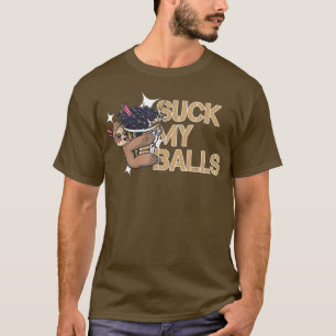 Camiseta chupar mis bolas perezoso boba bubble tea té, colo