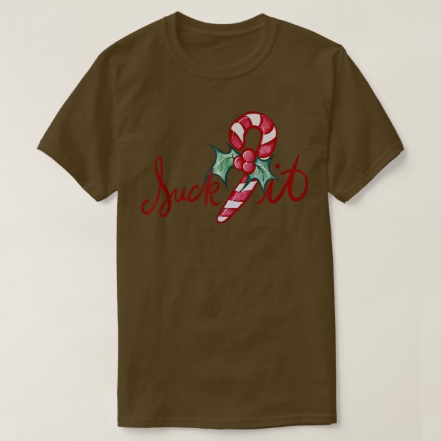 Camiseta Chúpate esa Navidad Caña de Caramelo  (Diseño del anverso)