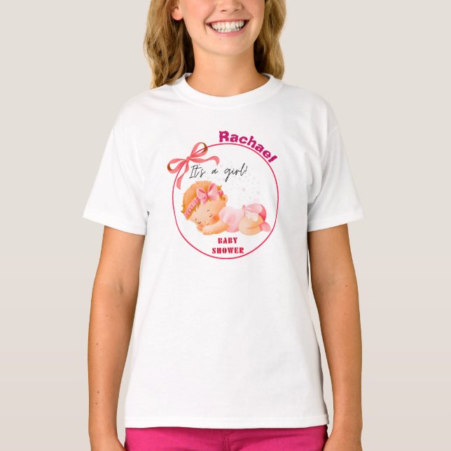 Camiseta Chupete de bebé rosa, Chupete de bebé niña (Anverso)