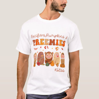 Camiseta Chupetes Calabazas Prematuros Halloween Enfermera