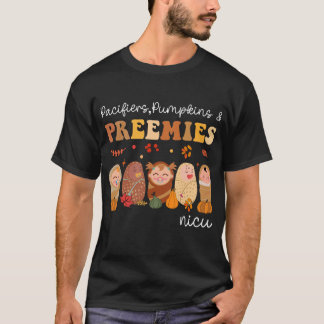 Camiseta Chupetes Retro Calabazas Prematuros Enfermera NICU