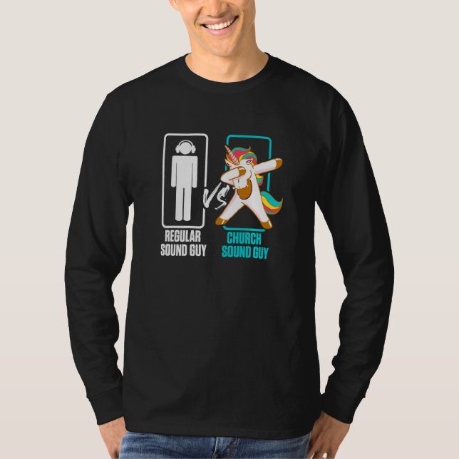 Camiseta Church Sound Guy Unicorn Audio Tech Engineer 2 (Anverso)